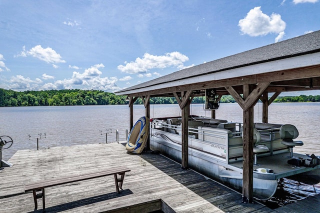 138B Little River Run, Eatonton, GA 31024 - dock with a water view and boat lift