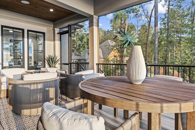 view of sunroom