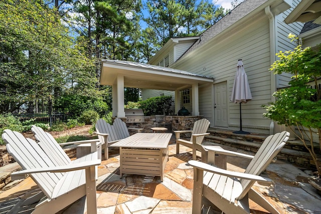 view of patio / terrace with area for grilling and grilling area