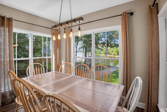 1005 Dennis St, Eatonton, GA 31024 - dining room featuring plenty of natural light and a water view