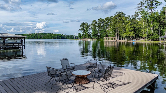 1005 Dennis St, Eatonton, GA 31024 - dock area with a water view and a forest view