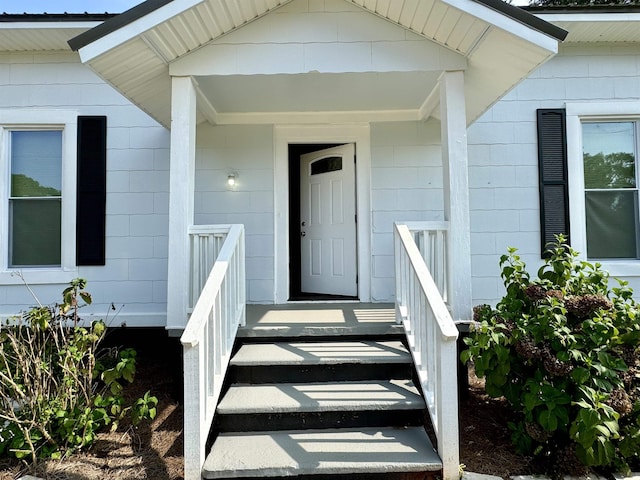 view of doorway to property