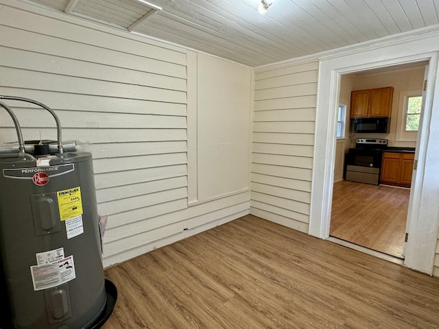 interior space with electric water heater