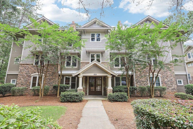1010A Creekside, Greensboro, GA 30642 - view of front facade featuring french doors and stone siding