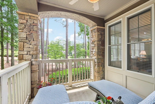 1010A Creekside, Greensboro, GA 30642 - balcony with a ceiling fan