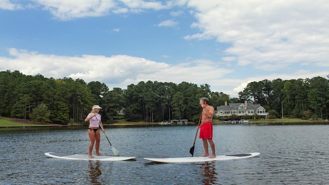 1181 Hidden Hills Cir, Greensboro, GA 30642 - water view featuring a heavily wooded area