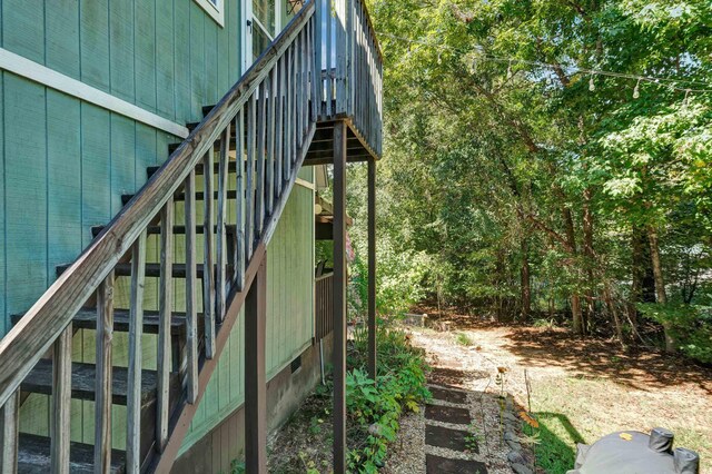 view of stairway