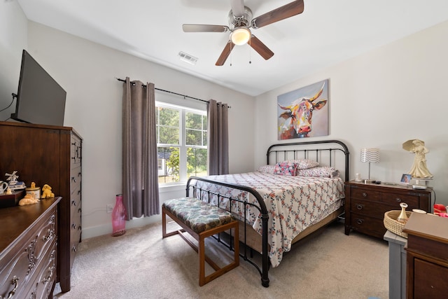 165 Hunters Chase Ct, Eatonton, GA 31024 - bedroom with light colored carpet and ceiling fan