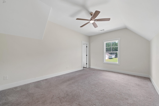 165 Hunters Chase Ct, Eatonton, GA 31024 - unfurnished room featuring lofted ceiling, carpet floors, and ceiling fan