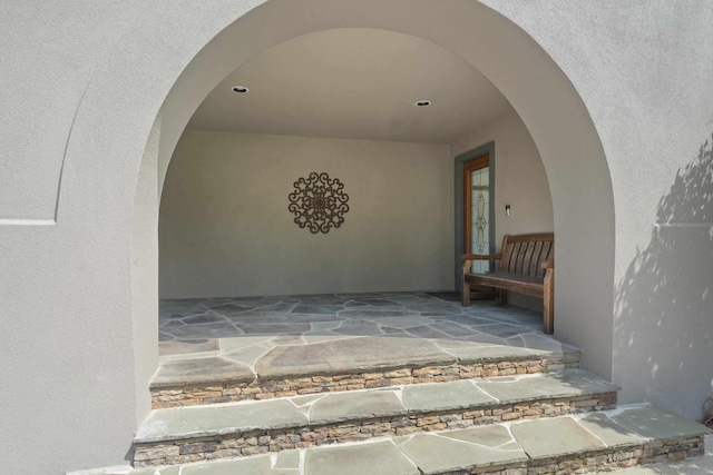 32 Lily Pt, Sparta, GA 31087 - entrance to property featuring stucco siding