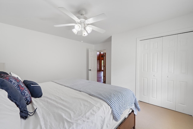 32 Lily Pt, Sparta, GA 31087 - bedroom with carpet, a ceiling fan, and a closet