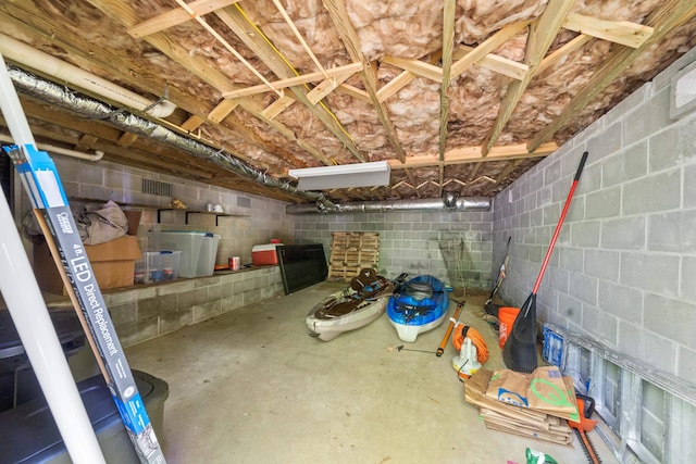 184 Crooked Creek Bay Rd, Eatonton, GA 31024 - below grade area featuring concrete block wall