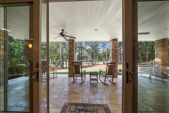 1191 Linger Longer Dr, Greensboro, GA 30642 - view of patio featuring a ceiling fan