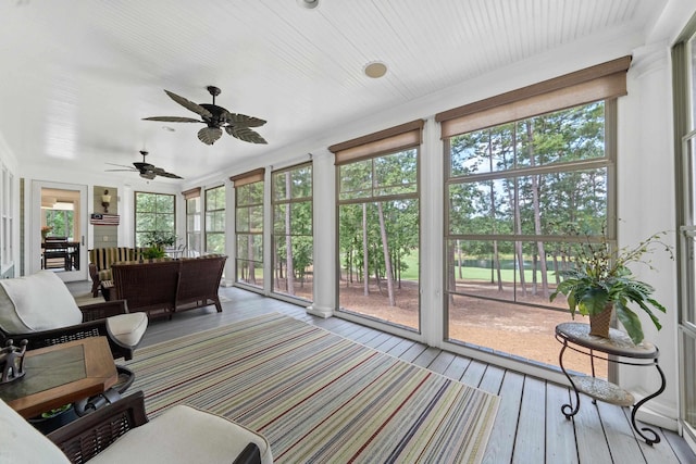 1191 Linger Longer Dr, Greensboro, GA 30642 - sunroom with healthy amount of natural light and wood-type flooring