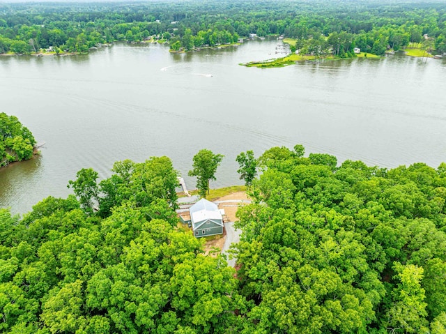 631 Susan Davis Rd, Sparta, GA 31087 - drone / aerial view of a large body of water and a heavily wooded area