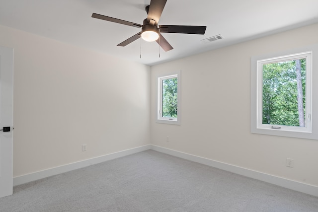 631 Susan Davis Rd, Sparta, GA 31087 - spare room with ceiling fan, baseboards, and light colored carpet