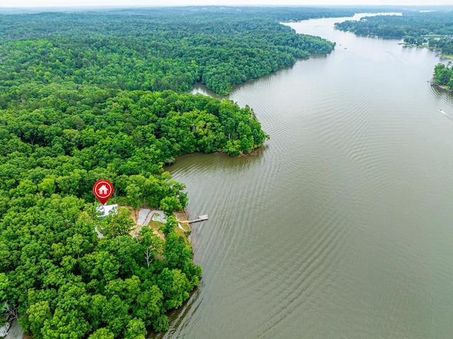 631 Susan Davis Rd, Sparta, GA 31087 - aerial view of a large body of water and a heavily wooded area