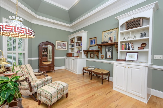 1320 Dejarnet Pl, Greensboro, GA 30642 - sitting room with light wood-style floors and ornamental molding