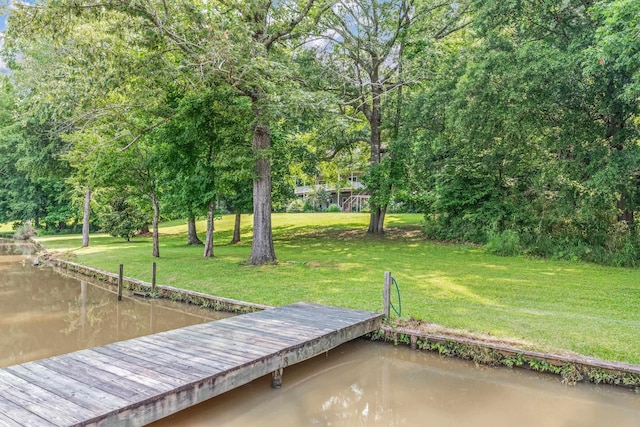 1601 Heidi Trl, Buckhead, GA 30625 - dock area with a water view, view of wooded area, and a lawn