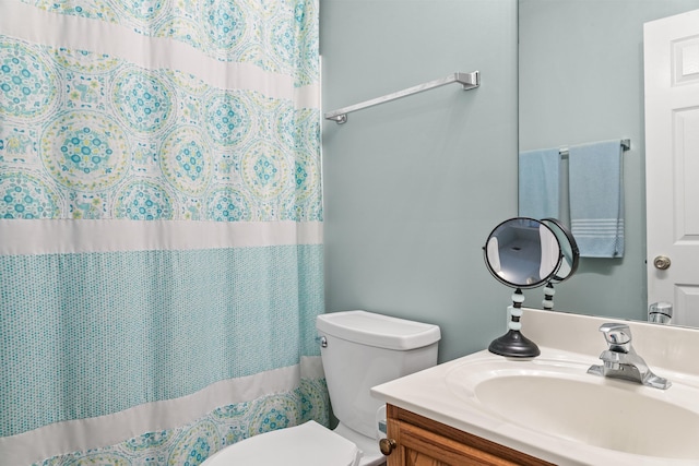 1601 Heidi Trl, Buckhead, GA 30625 - bathroom with vanity, toilet, and a shower with curtain