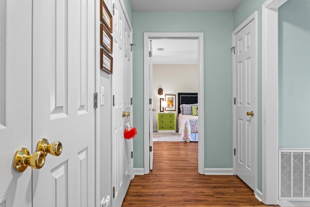 1601 Heidi Trl, Buckhead, GA 30625 - hallway with dark wood-type flooring and baseboards