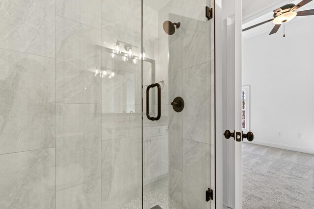 bathroom with an enclosed shower