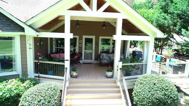 property entrance with a porch