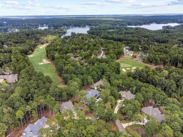 1101 Brookside, Greensboro, GA 30642 - aerial view with a forest view, view of golf course, and a water view
