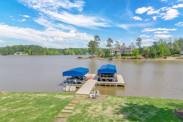 1071 Palmers Vw, Greensboro, GA 30642 - view of dock with a water view and boat lift
