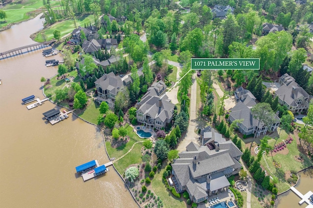 1071 Palmers Vw, Greensboro, GA 30642 - drone / aerial view with a residential view and a water view