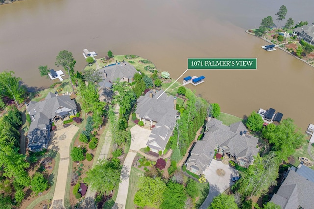 1071 Palmers Vw, Greensboro, GA 30642 - birds eye view of property featuring a water view and a residential view