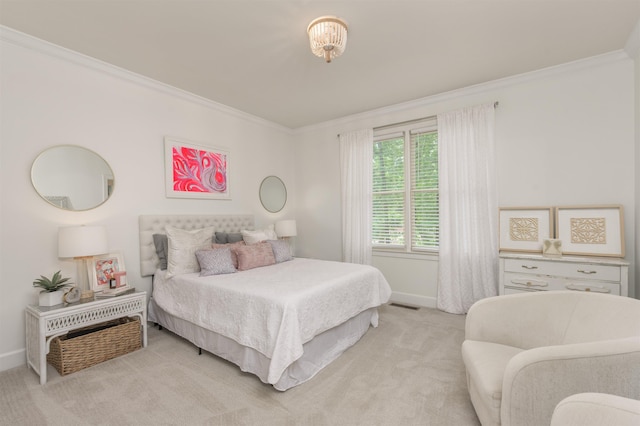 1040 Kimbrough Hill Ln, Greensboro, GA 30642 - bedroom featuring crown molding, light colored carpet, and baseboards