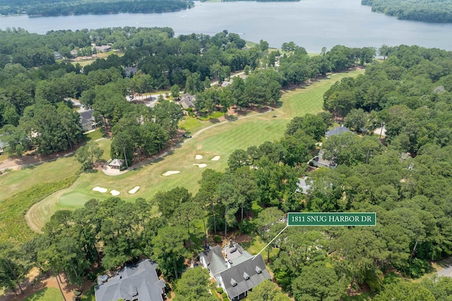 1811 Snug Harbor Dr, Greensboro, GA 30642 - aerial view of property and surrounding area featuring a nearby body of water and a golf course