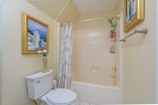 1811 Snug Harbor Dr, Greensboro, GA 30642 - full bath featuring shower / bath combo with shower curtain and tile patterned floors
