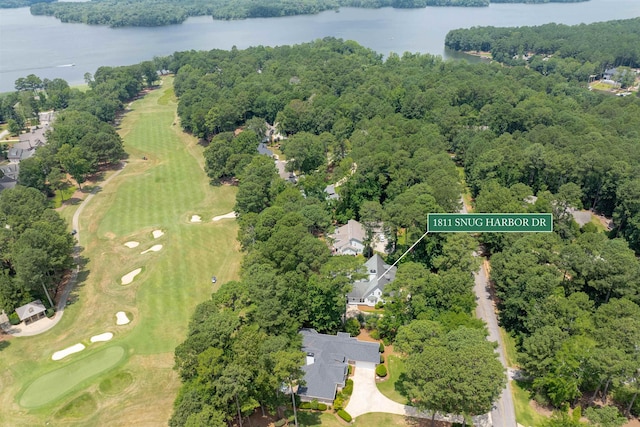 1811 Snug Harbor Dr, Greensboro, GA 30642 - aerial view of property's location with a nearby body of water and a local golf course