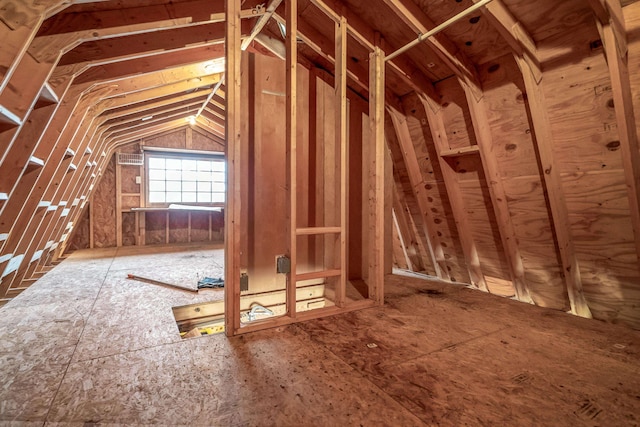 view of attic