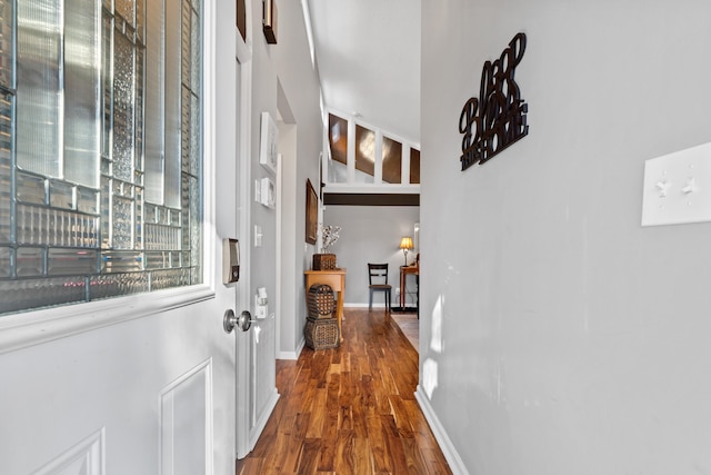 interior space featuring dark hardwood / wood-style flooring