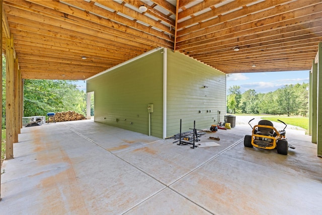 view of patio featuring a carport