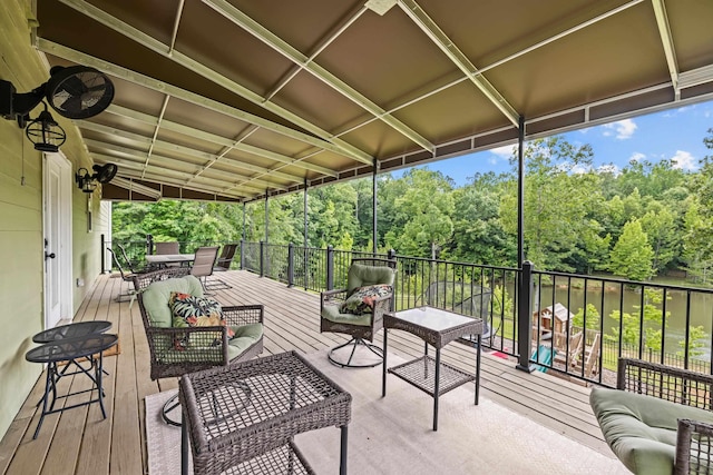 exterior space featuring an outdoor living space