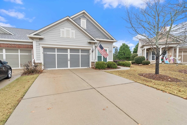 view of front facade with a garage