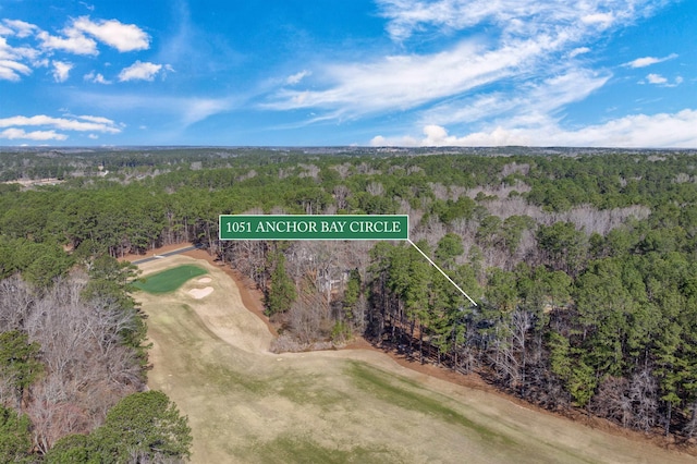 drone / aerial view with a view of trees