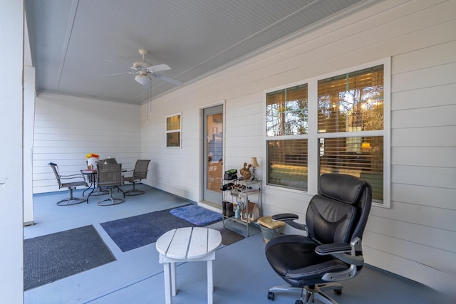 5761 Dixie Hwy, Rutledge, GA 30663 - view of patio featuring ceiling fan and outdoor dining space