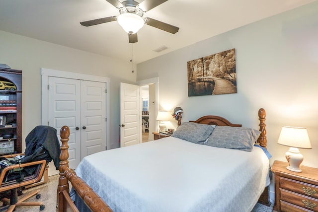 5761 Dixie Hwy, Rutledge, GA 30663 - carpeted bedroom with a closet and a ceiling fan