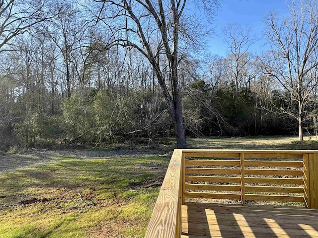 view of yard with a deck