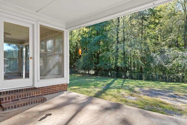 view of yard with a patio