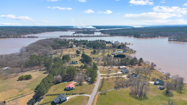 1051 Twin Rivers Rd, Greensboro, GA 30642 - aerial view of property and surrounding area with a nearby body of water and a heavily wooded area