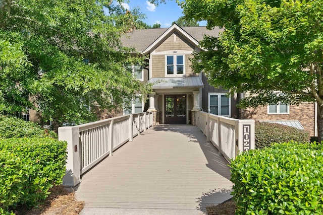 view of front of property with french doors