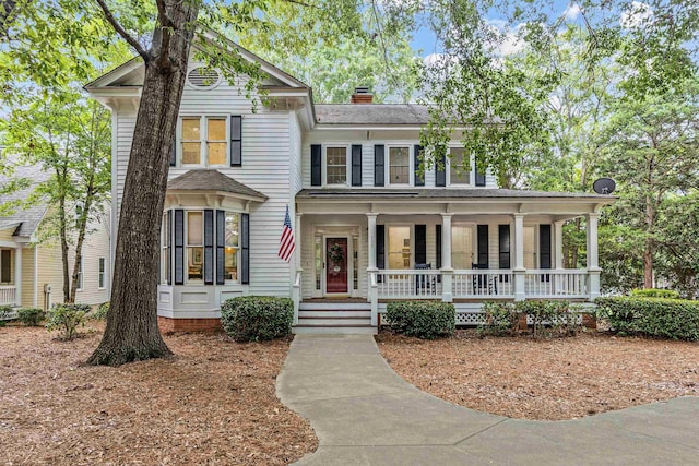 view of front of house with a porch