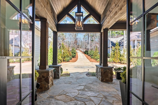 view of patio / terrace with a gazebo