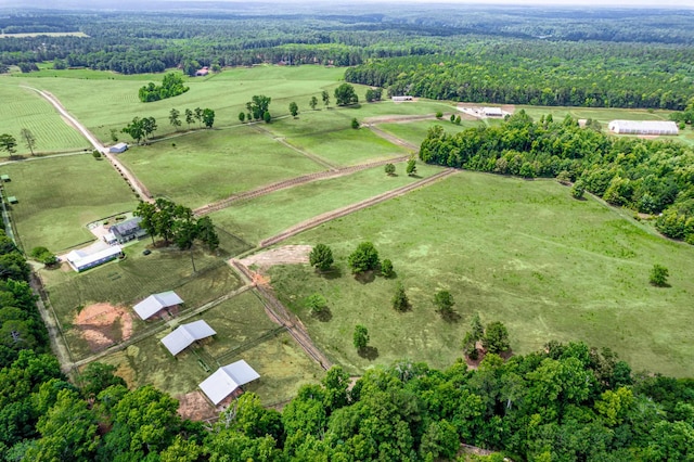 drone / aerial view featuring a rural view